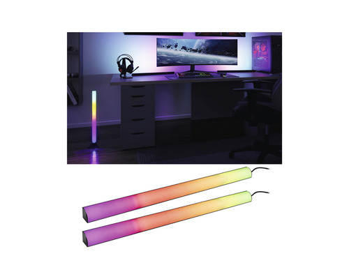 Dekorativní LED světla pro hernu se stolem, počítačem a herním příslušenstvím