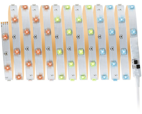 LED pásek s různými barvami světla