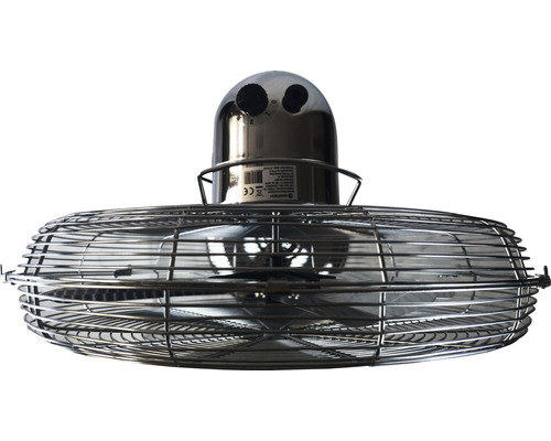 Stropní ventilátor s kovovým pouzdrem a ochrannou mřížkou