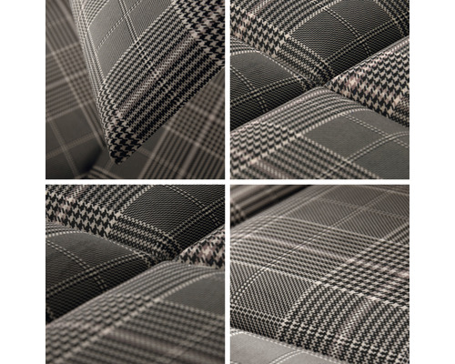 Detail látky s kostkovaným vzorem