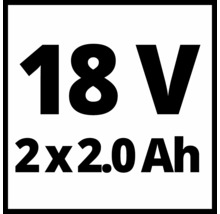 18 V, 2 krát 2,0 ampérhodiny