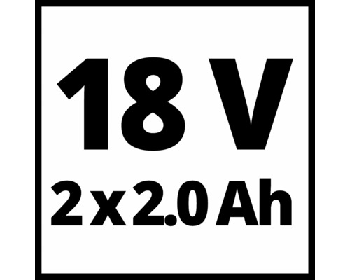 18 V, 2 krát 2,0 ampérhodiny