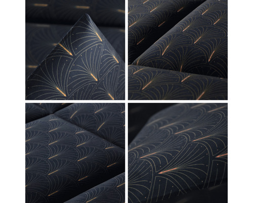 Detailní pohled na textil se vzorem vějíře