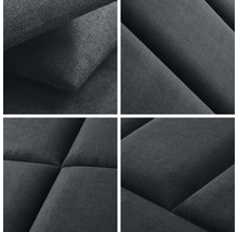 Detail akustických panelů s textilní strukturou