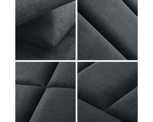 Detail akustických panelů s textilní strukturou