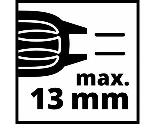 Symbol pro maximální velikost obrobku 13 milimetrů