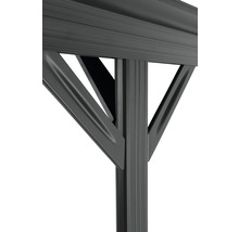 Přístřešek na auto 300x505x219cm 8 mm silné dvoustěnné panely antracit