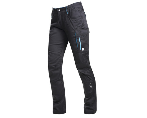 Černé pracovní kalhoty s více kapsami