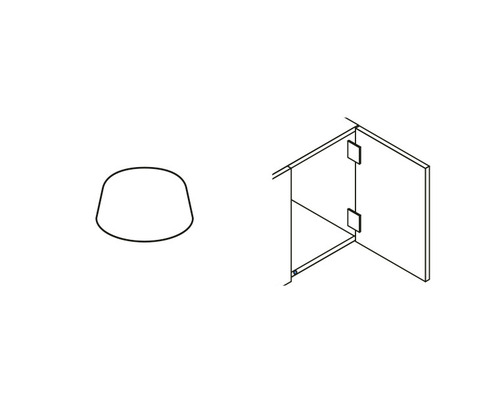 Nákres sprchového koutu s horní sprchou