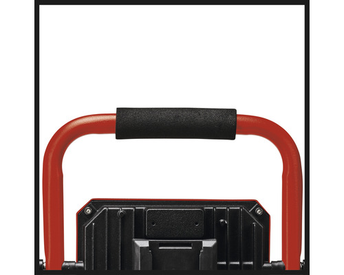 Detailní pohled na staveništní svítidlo s rukojetí