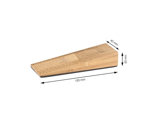 Dveřní zarážka z bambusu, délka 120 milimetrů