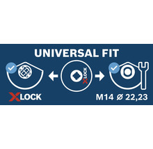 Univerzální tvar X-Lock M14 průměr 22,23