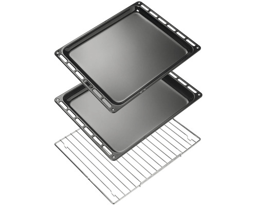 Dva plechy na pečení a jeden grilovací rošt do trouby