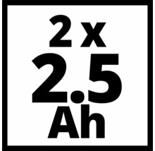 2 krát 2,5 ampérhodin