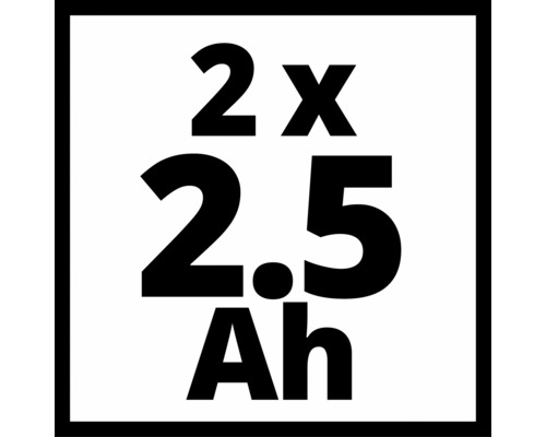 2 krát 2,5 ampérhodin