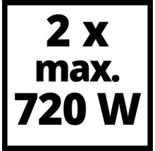 Maximální výkon dvakrát 720 W
