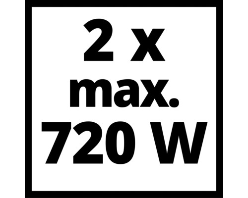 Maximální výkon dvakrát 720 W