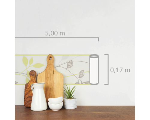 Kuchyňská scéna s bordurou, délka 5 metrů, výška 0,17 metru