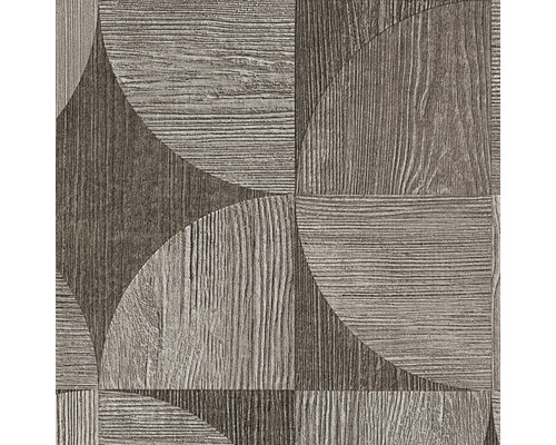 Tapeta s dřevěnou strukturou a geometrickým vzorem