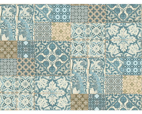 Vzor dlaždic s květinovými a geometrickými vzory