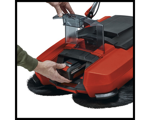 Zametač s řidítky a vloženou baterií