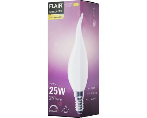 LED žárovka FLAIR CL35 E14, 2700 Kelvinů, teplá bílá