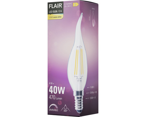 Balení LED žárovky Flair CL35/E14