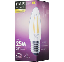 Žárovka FLAIR LED C35/E27, 25 W, teplá bílá