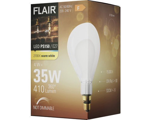 Balení LED žárovky Flair PS150/E27, nestmívatelná