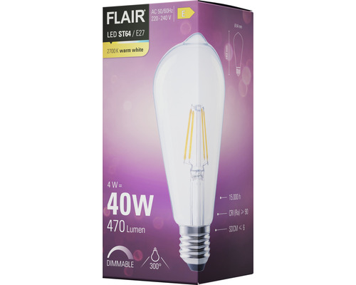 Balení LED žárovky Flair ST64 E27