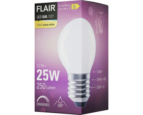 Žárovka FLAIR LED G45 E27 v balení