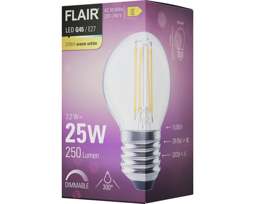 LED žárovka Flair G45 E27 v balení