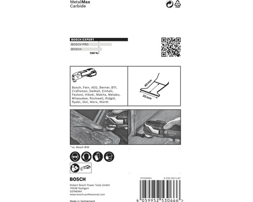 Informace o pilovém listu Bosch Expert MetalMax Carbide