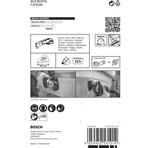Zadní strana obalu příslušenství pro multifunkční nářadí Bosch AVZ 90 RT6 Carbide Expert