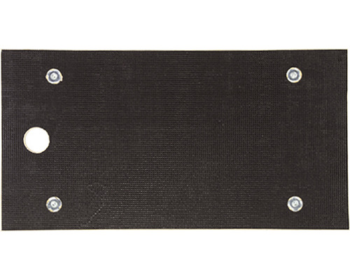 Černá krycí deska se čtyřmi šrouby a vybráním