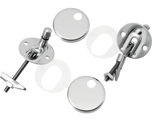 Upevňovací sada pro WC sedátka z kovu s krytkami