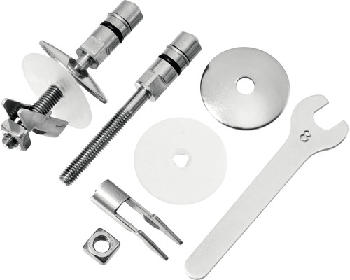 Upevňovací materiál pro sanitární zařízení včetně klíče