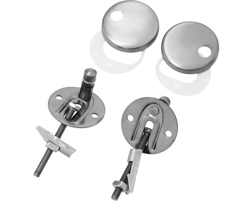 Upevňovací sada pro WC sedátka, skládající se ze šroubů, matic a krytek