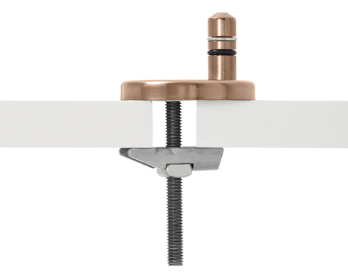 Držák skleněné desky se závitem pro upevnění ke stolní desce