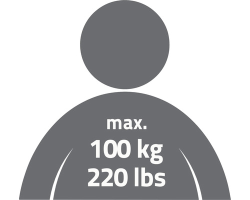 Symbol pro maximální zatížení 100 kg
