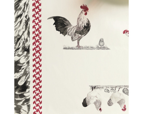 Vzor tapety s kohoutem, kuřaty a slepicemi