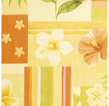 Tapeta s květinovým vzorem a pruhy