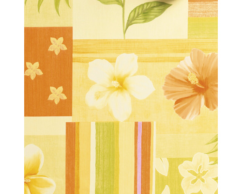 Tapeta s květinovým vzorem a pruhy