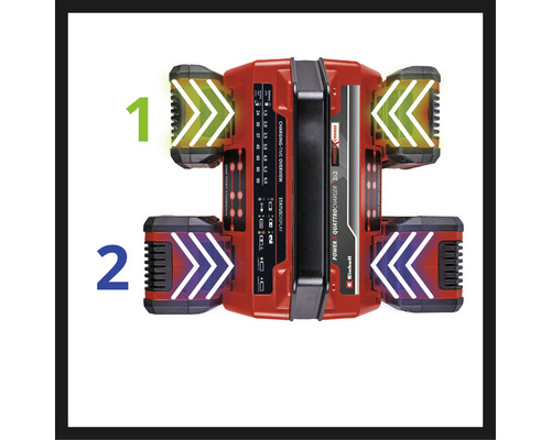 Nabíječka baterií Einhell Power X-Change Quattrocharger 2x2