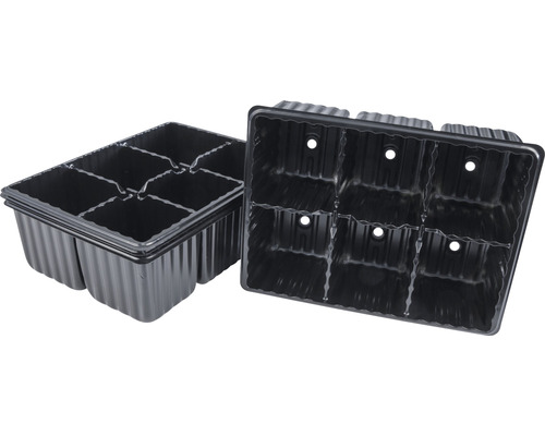 Plastové misky na sadbu se šesti přihrádkami