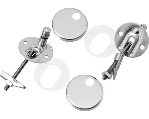 Upevňovací sada pro WC sedátka, včetně šroubů a krytek