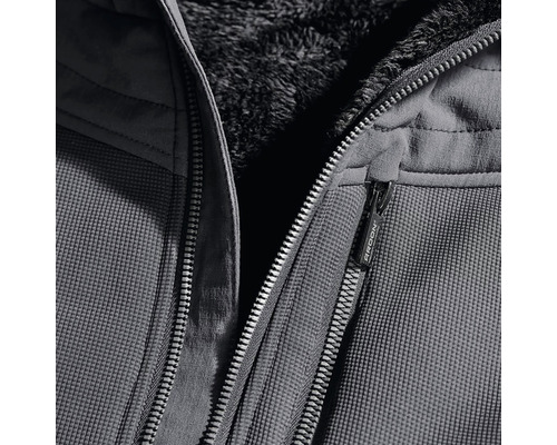 Detail bundy se zipem a podšívkou