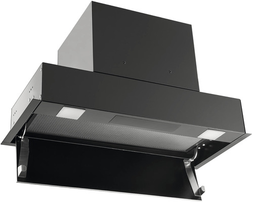 Černý odsavač par pro kuchyni
