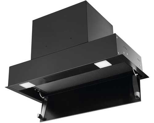 Černý odsavač par s osvětlením