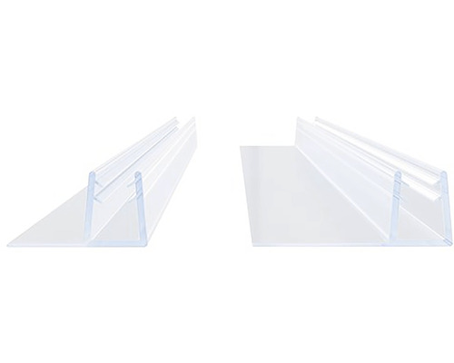 Dva transparentní těsnicí profily pro sprchy